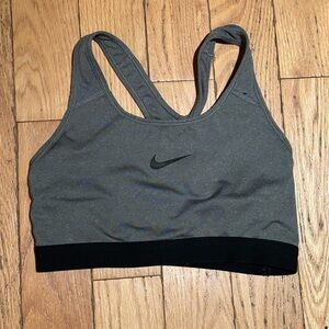 Gray Nike sports bra size medium
